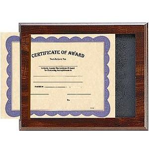 10-1/2" x 13" Cherry Finish Slide-In Frame Plaque