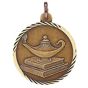 Lamp of Knowledge Sunray Medal, 1 1/4"