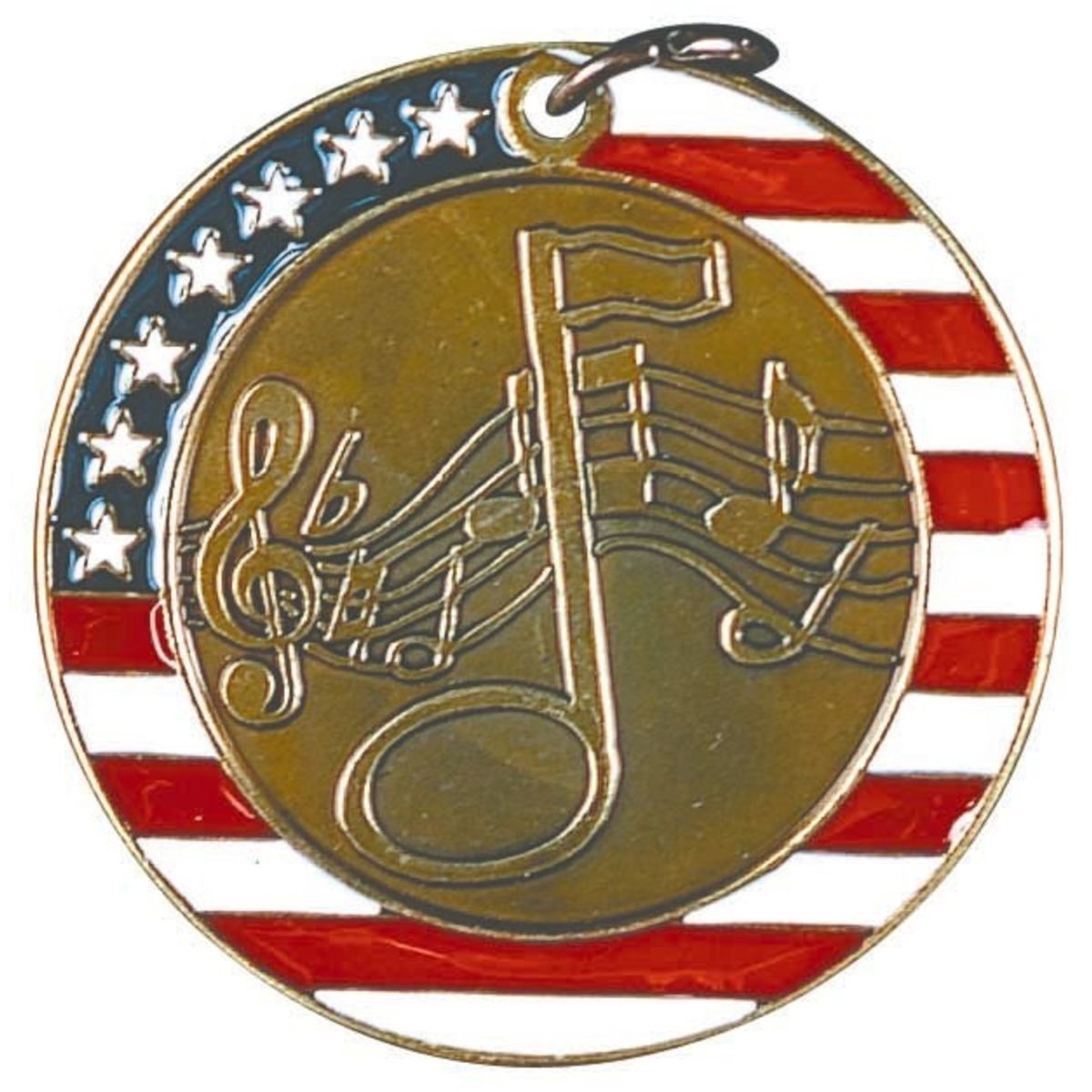 Music Stars & Stripes Medal, 2"