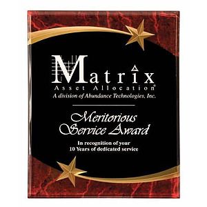 9" x 11" Red Marble Shooting Star Acrylic Plaque