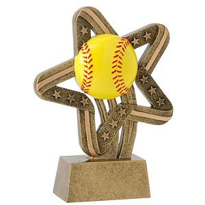 6" Softball Star Resin Award