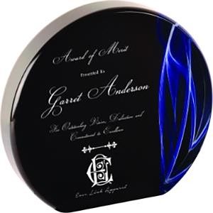 Blue Vapor Round Acrylic Awards