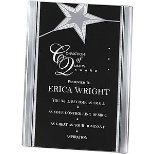 Silver Star Acrylic Stand-Up Plaque (Discontinued) (Reduced Price)
