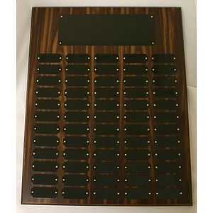 60 Plate Walnut Finish Perpetual Plaques