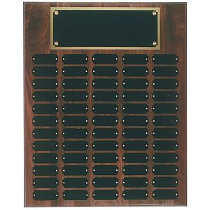 72 Plate Genuine Walnut Step Edge Perpetual Plaques