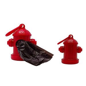 Red Fire Hydrant Bag Dispenser