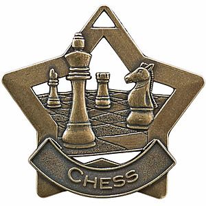 Chess Star Medal, 2 1/4" Star