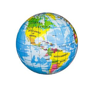 Printed Globe PU Ball 3”