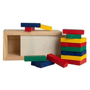 Multi-Colored Block Wooden Tower Puzzle