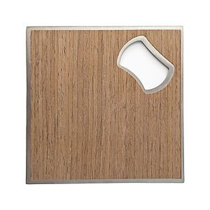 Wooden Coaster with Bottle Opener