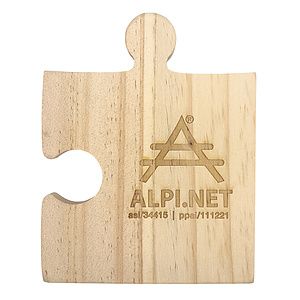 Puzzle Piece Wooden Coaster