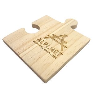 Puzzle Piece Wooden Coaster