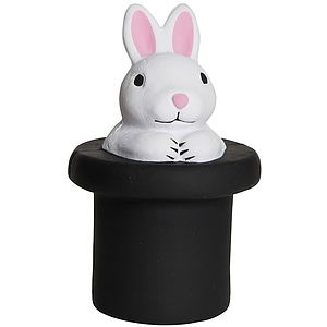 Magic White Rabbit in Top Hat Stress Reliever