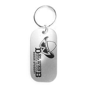 Aluminum Dog Tag with Key Tag Ring