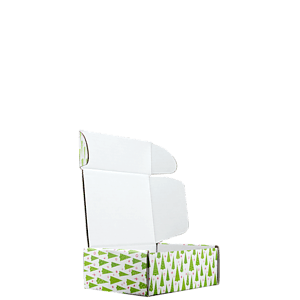 Mailing Box, B-Flute8" x 6" x 3" - White - C - 144 sq in