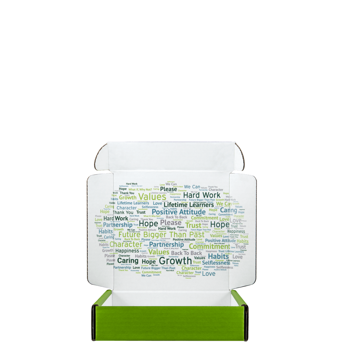 Mailing Box, B-Flute8" x 8" x 2" - White - B - 128 sq in