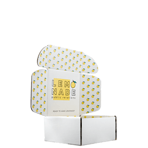 Mailing Box, B-Flute8" x 8" x 4" - White - D - 256 sq in