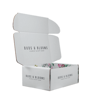 Mailing Box, B-Flute9" x 7" x 4" - White - D - 252 sq in
