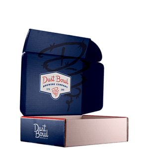 Mailing Box, B-Flute10" x 8" x 3" - White - D - 240 sq in