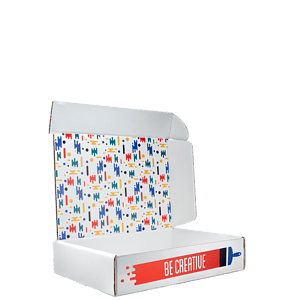 Mailing Box, B-Flute14" x 10" x 3" - White - E - 420 sq in