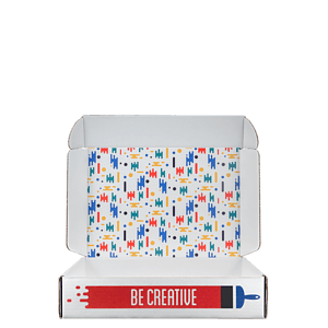 Mailing Box, B-Flute14" x 10" x 3" - White - E - 420 sq in