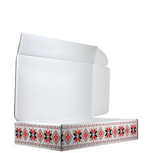 Mailing Box, B-Flute20" x 12" x 4" - White - F - 960 sq in