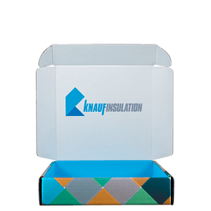 Mailing Box, B-Flute10" x 10" x 2.25" - White - D - 250 sq in