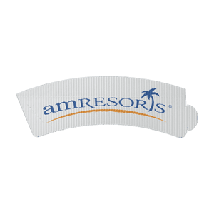 8/9 oz Corrugated Beverage Sleeve - White