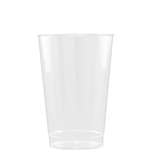 12 oz Clear Fluted Plastic Cup -Tradition