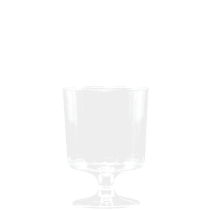 5 oz Clear Fluted Plastic Footed Wine Cup -Tradition