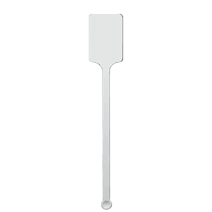 6.25" Upright Rectangle Plastic Drink Stirrer - White