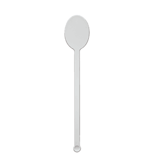 6" Upright Oval Plastic Drink Stirrer - White