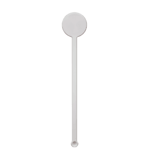 6" Round Plastic Drink Stirrer - White