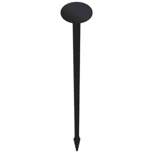 6" Oval Plastic Drink Stirrer - Black