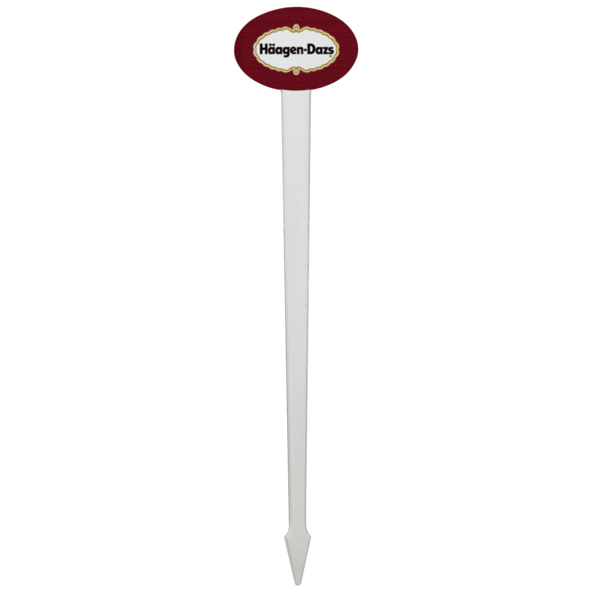 6" Oval Plastic Drink Stirrer - White