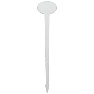 6" Oval Plastic Drink Stirrer - White