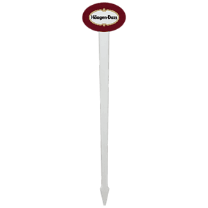 6" Oval Plastic Drink Stirrer - White