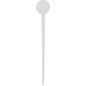 5.5" Round Plastic Food Pik - White