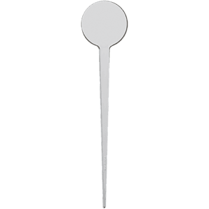 4" Round Plastic Food Pik - White