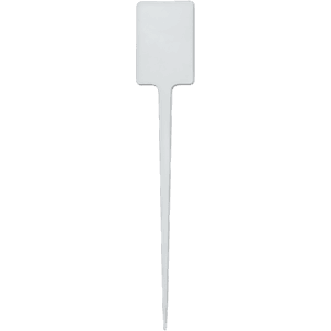 5" Upright Rectangle Plastic Food Pik - White