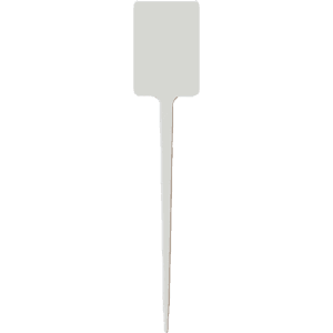 4" Upright Rectangle Plastic Food Pik - White