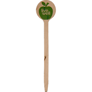 4" Round Wood Food Pik