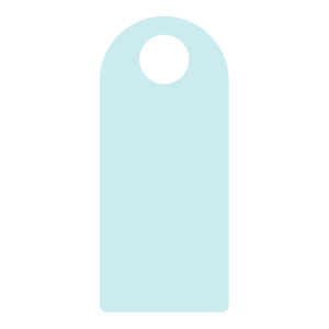 Hang Tag Card Stock 24pt - Stock Shape - White