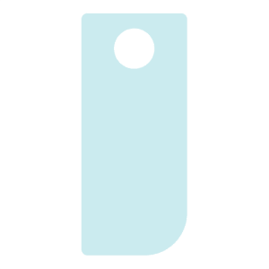 Hang Tag Card Stock 24pt - Stock Shape - White