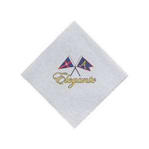 Almost Linen Beverage Napkin - White - Digital