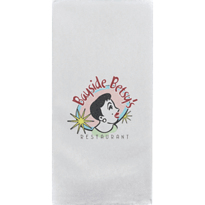 Almost Linen Dinner Napkin - White - Digital