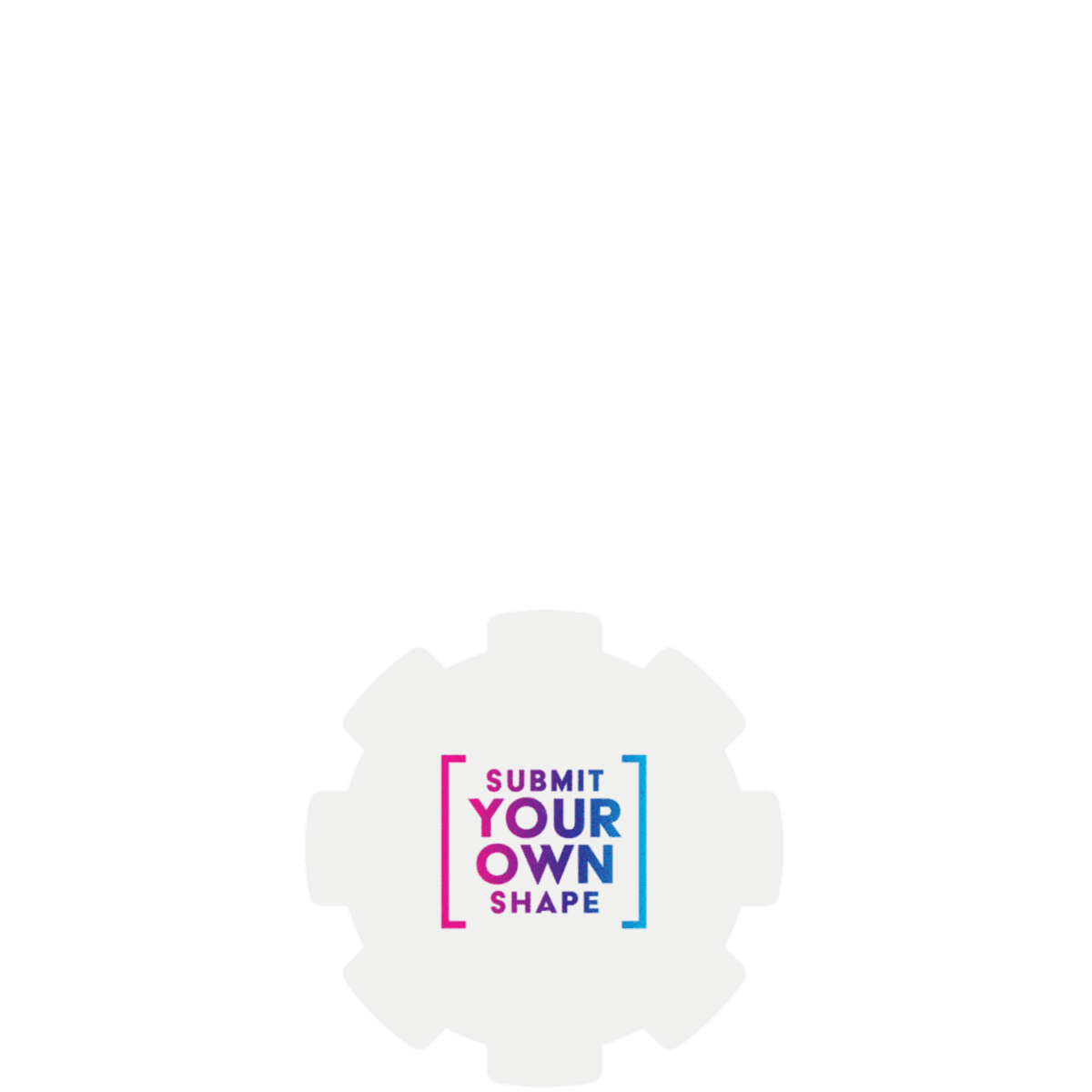Promo Tag Card Stock 12pt Custom Shape 1-15 sq. in. - White