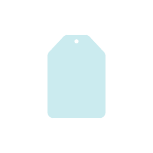 Promo Tag Card Stock 24pt Stock Shape 26-36 sq. in. - White