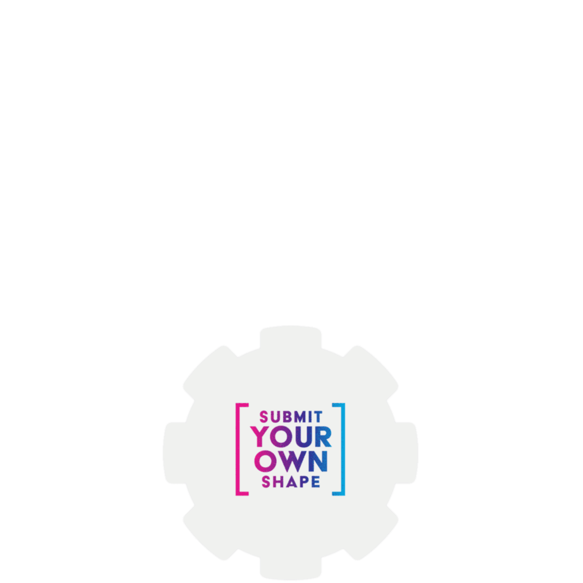 Promo Tag Card Stock 24pt Custom Shape 1-15 sq. in. - White