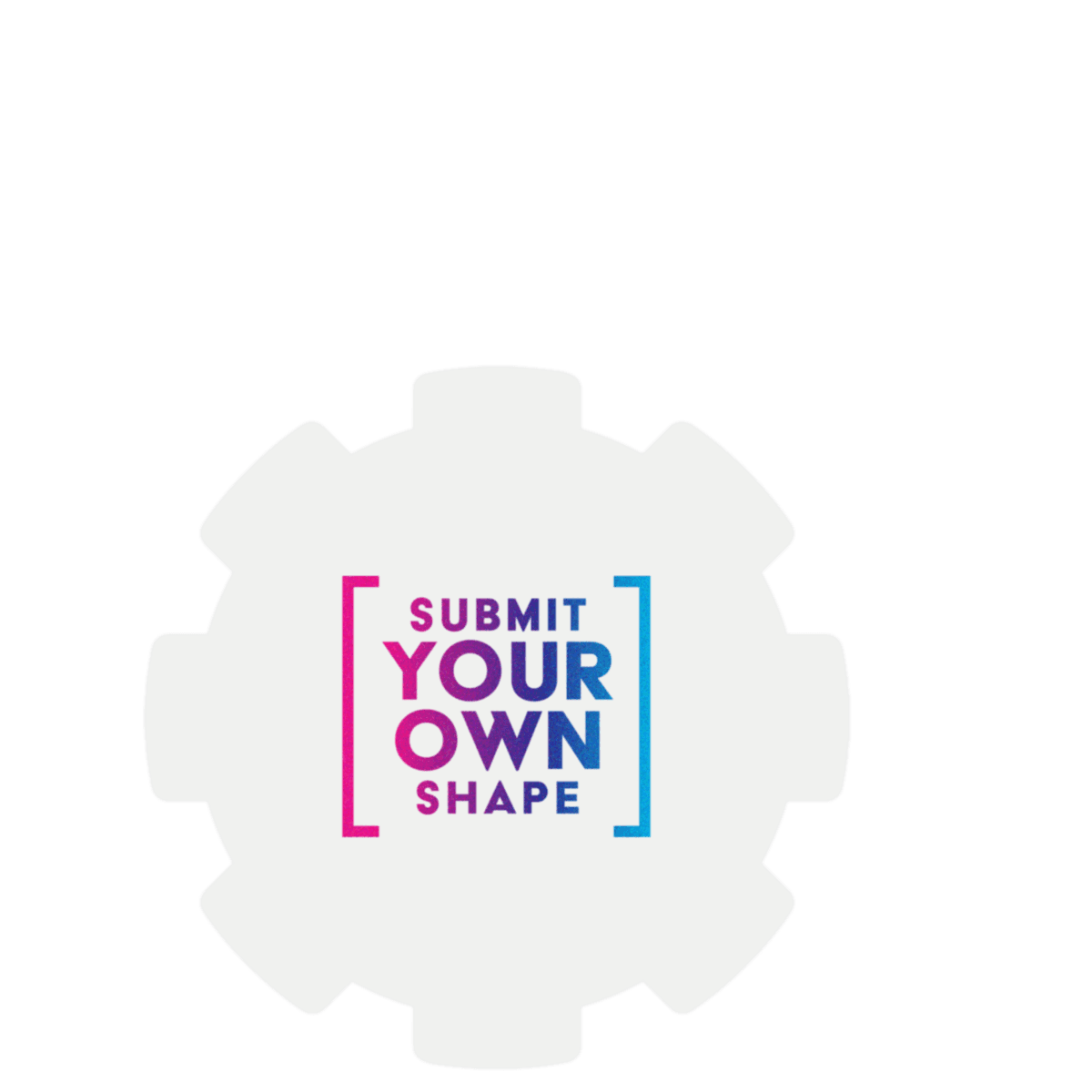 Promo Tag Card Stock 24pt Custom Shape 25-36 sq. in. - White